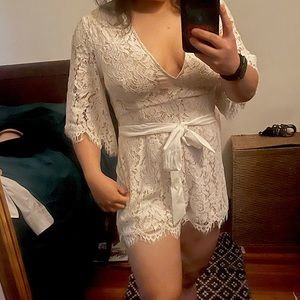 White lace romper
